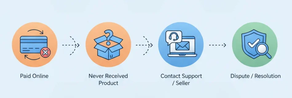 Paid Online But Not Received Product