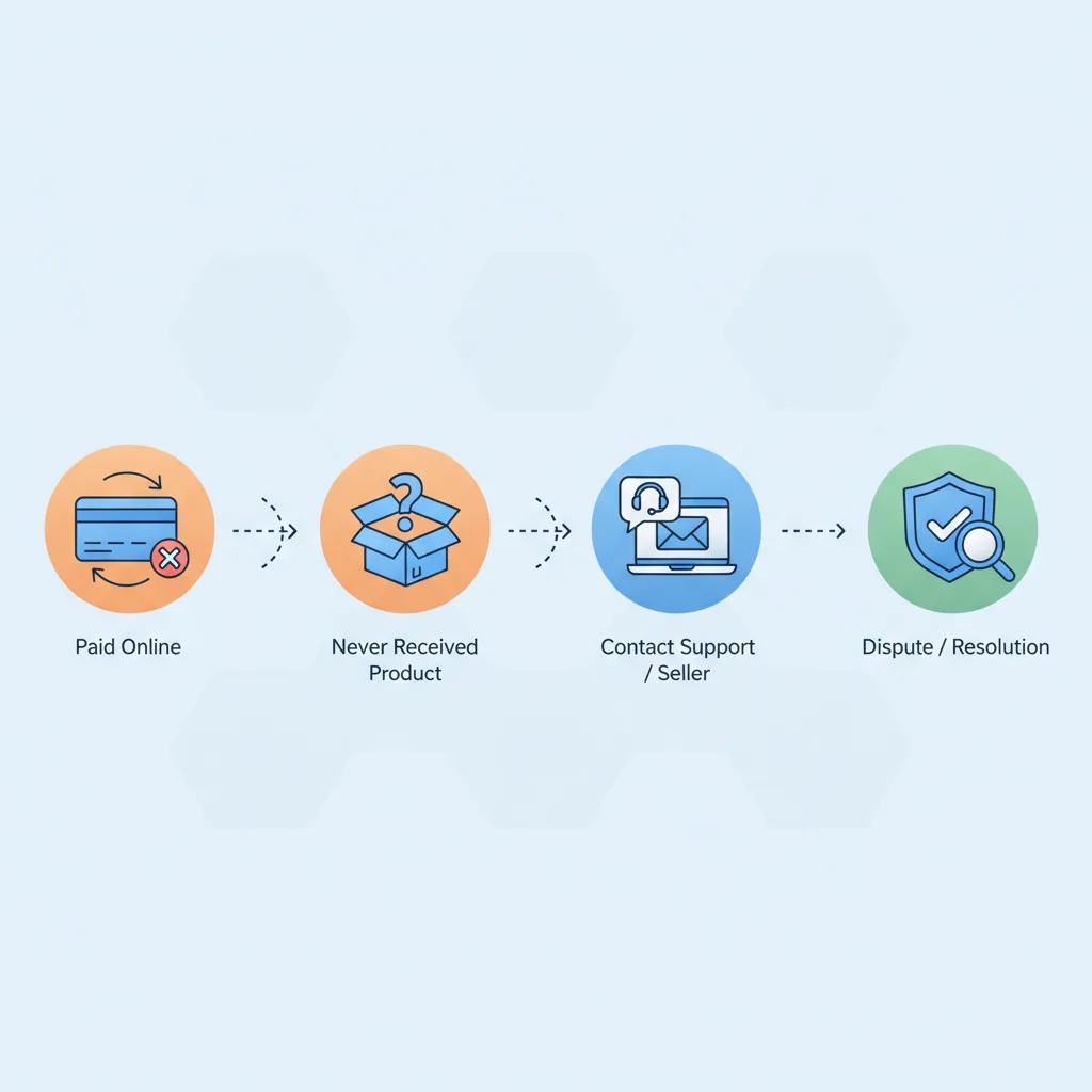 Paid Online But Not Received Product